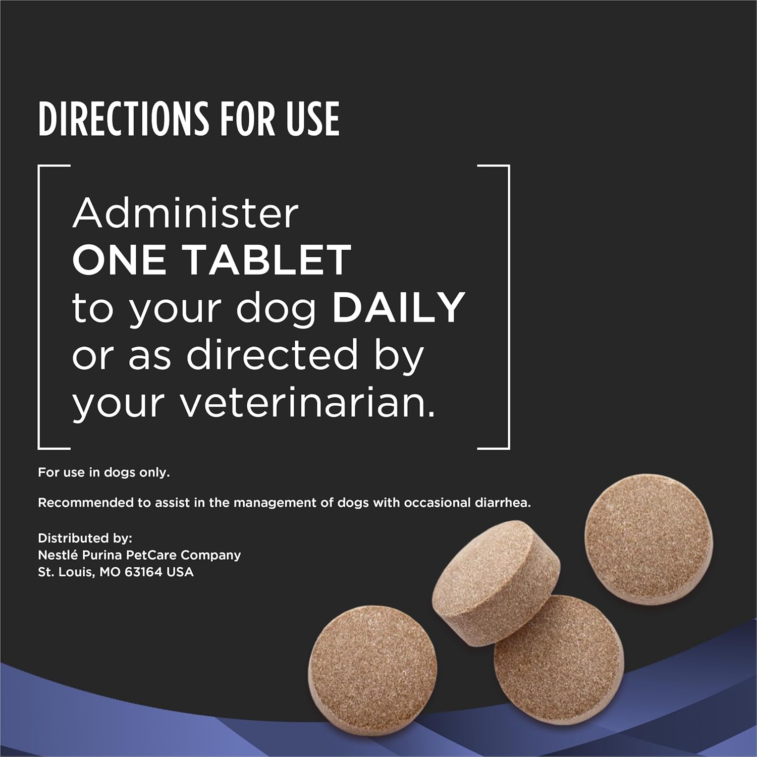 White and brown probiotic chewable tablet for dogs, digestive health support supplement โ view 3