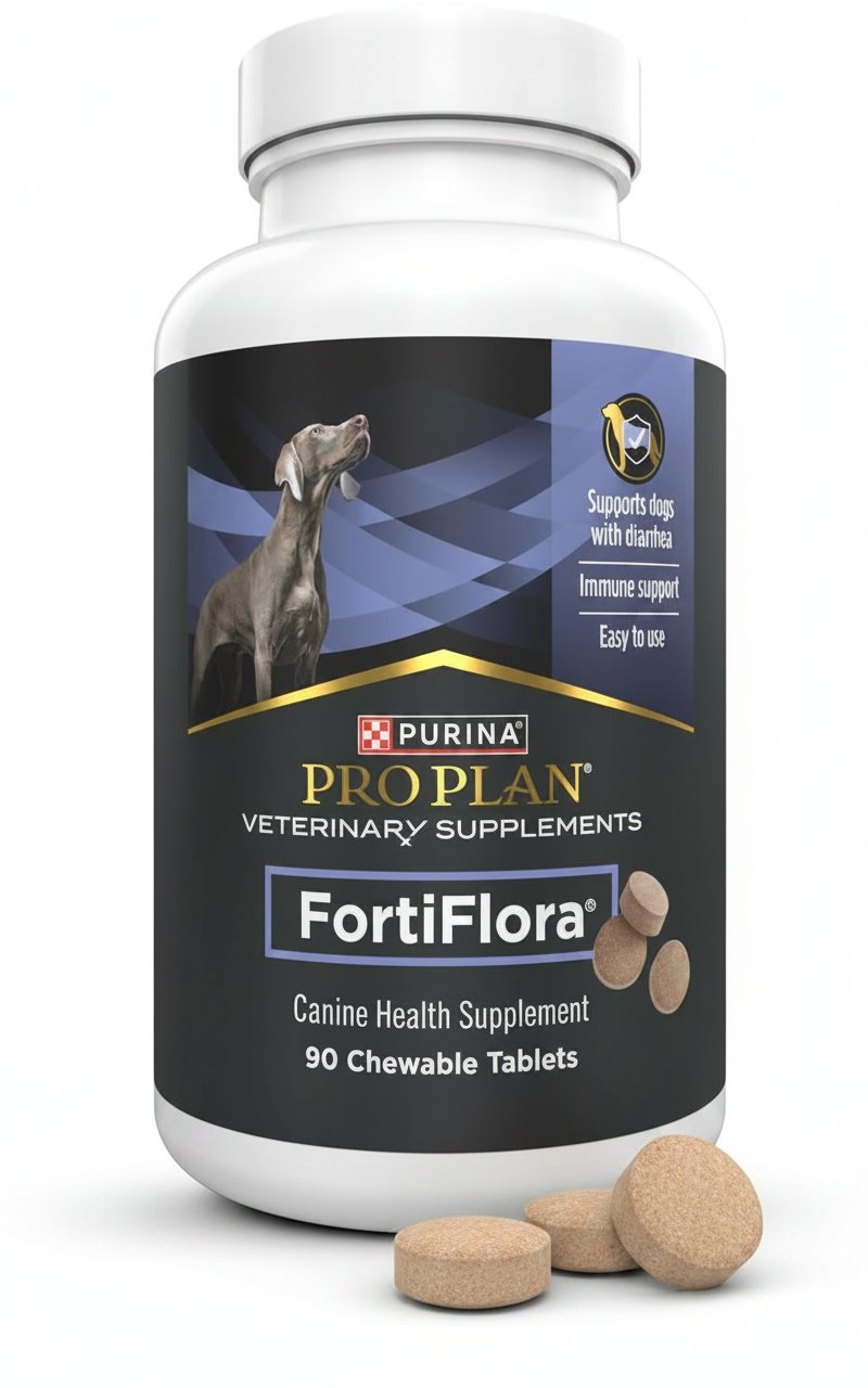 White and brown probiotic chewable tablet for dogs, digestive health support supplement — view 5b