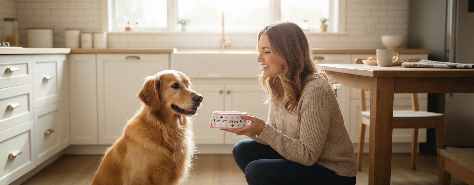 White BPA-free dog food and water bowls with non-skid bottom and matching placemat — view 2