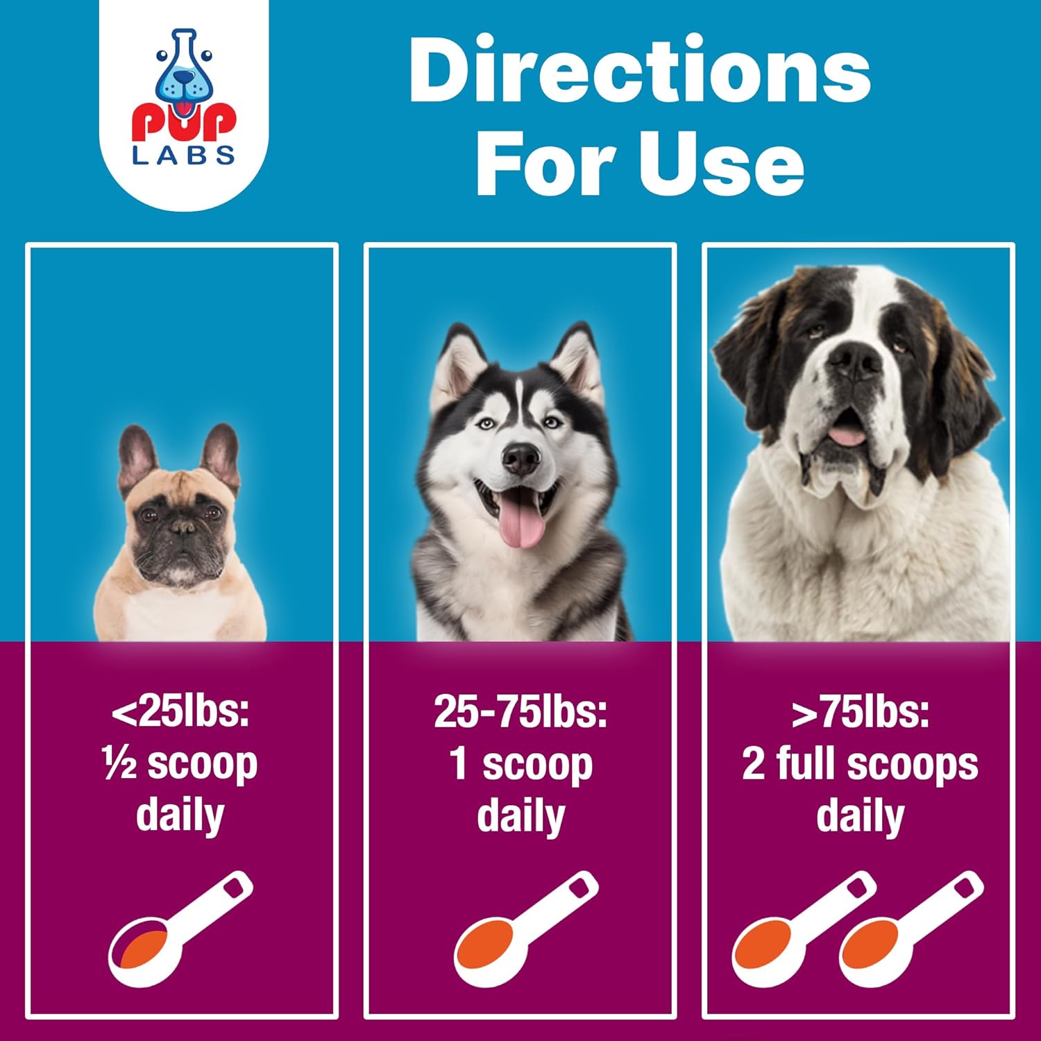 Natural prebiotic powder supplement for dogs in white scoop, digestive health support formula โ view 4