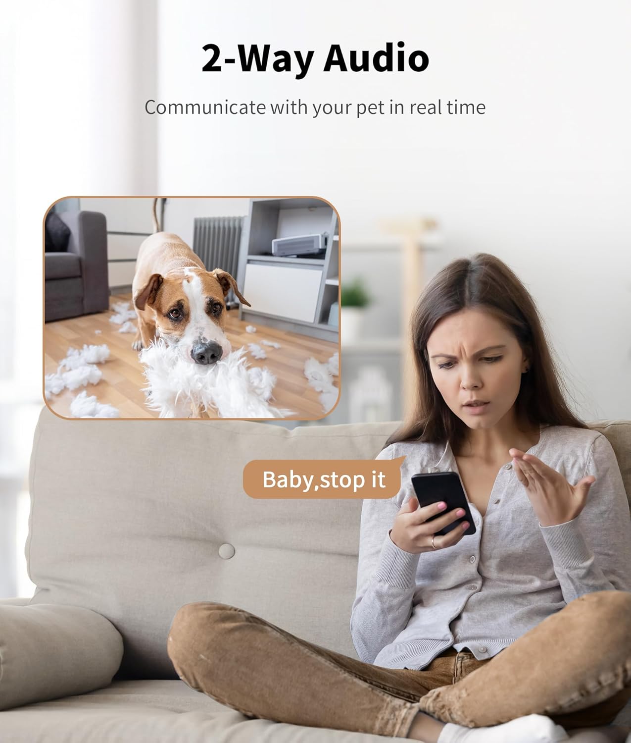Black interactive pet camera with treat dispenser, 360-degree view for remote pet monitoring and treat tossing — view 2
