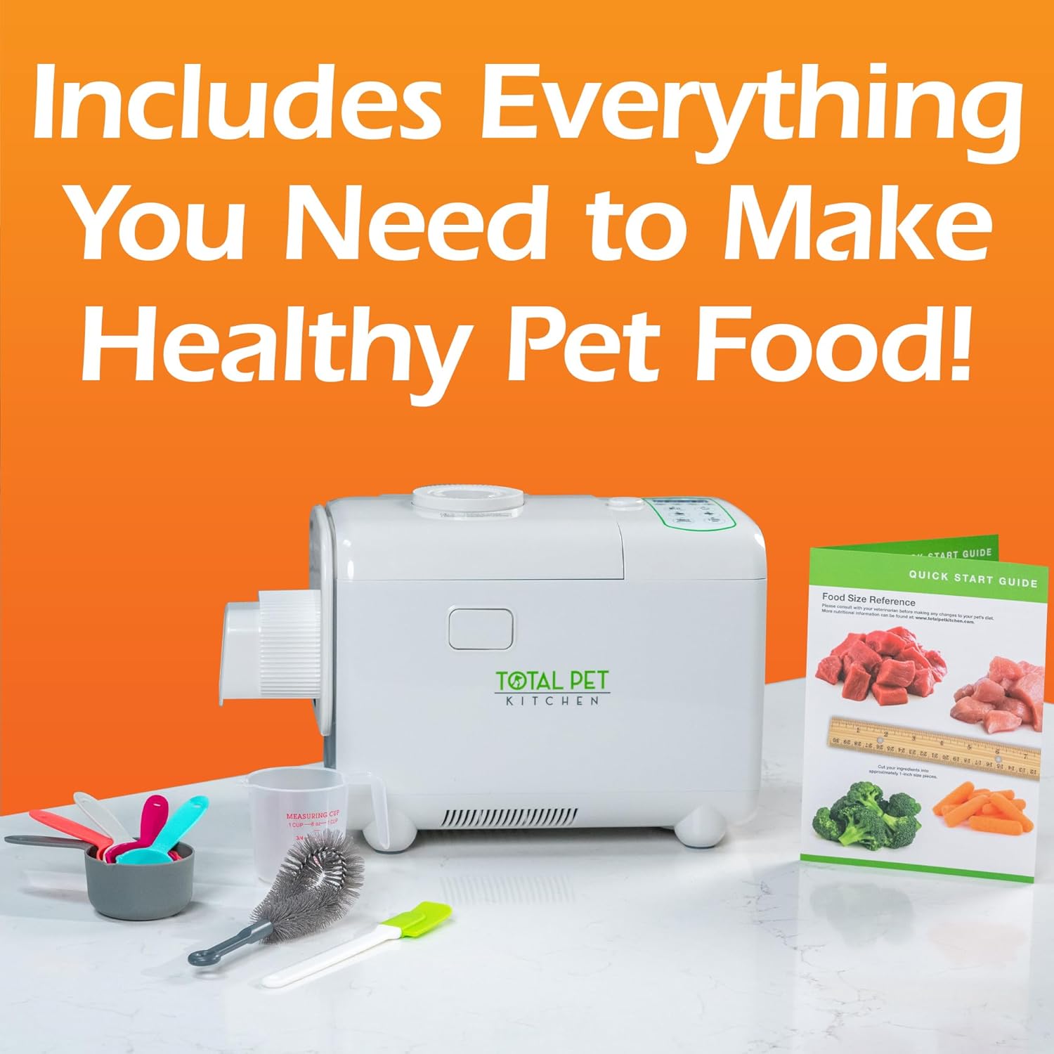 Stainless steel automatic pet food cooker with fresh prepared meal and dispensing feature for dogs and cats — view 2
