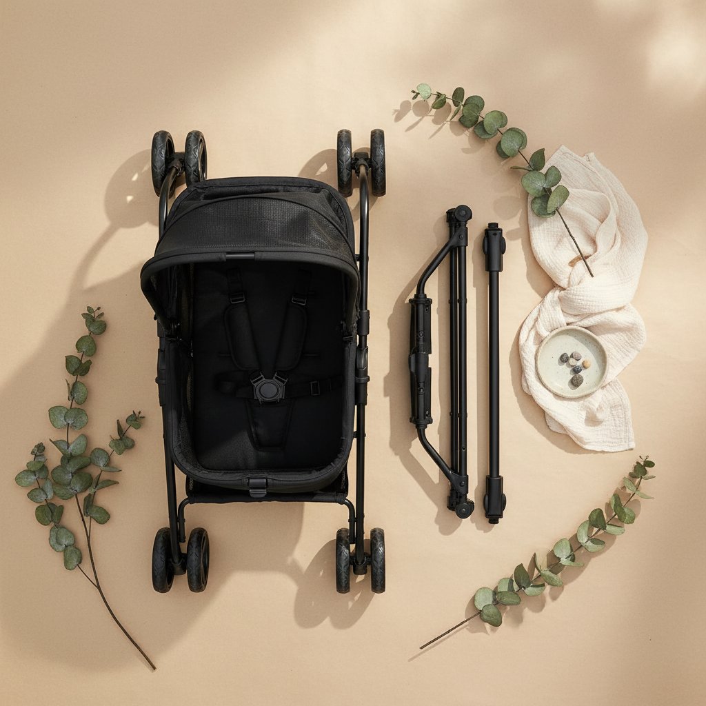Gray waterproof 3-in-1 pet stroller with removable carrier and sun shades, all-terrain wheels for dogs and cats — view 7b