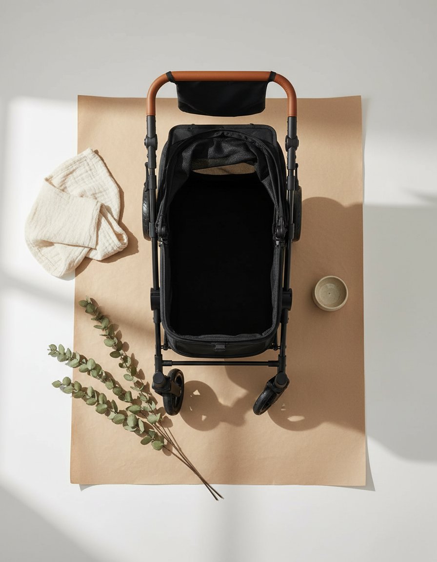 All-terrain dog stroller in gray with waterproof Oxford fiber, adjustable canopy, and storage organizer for large dogs — view 7b