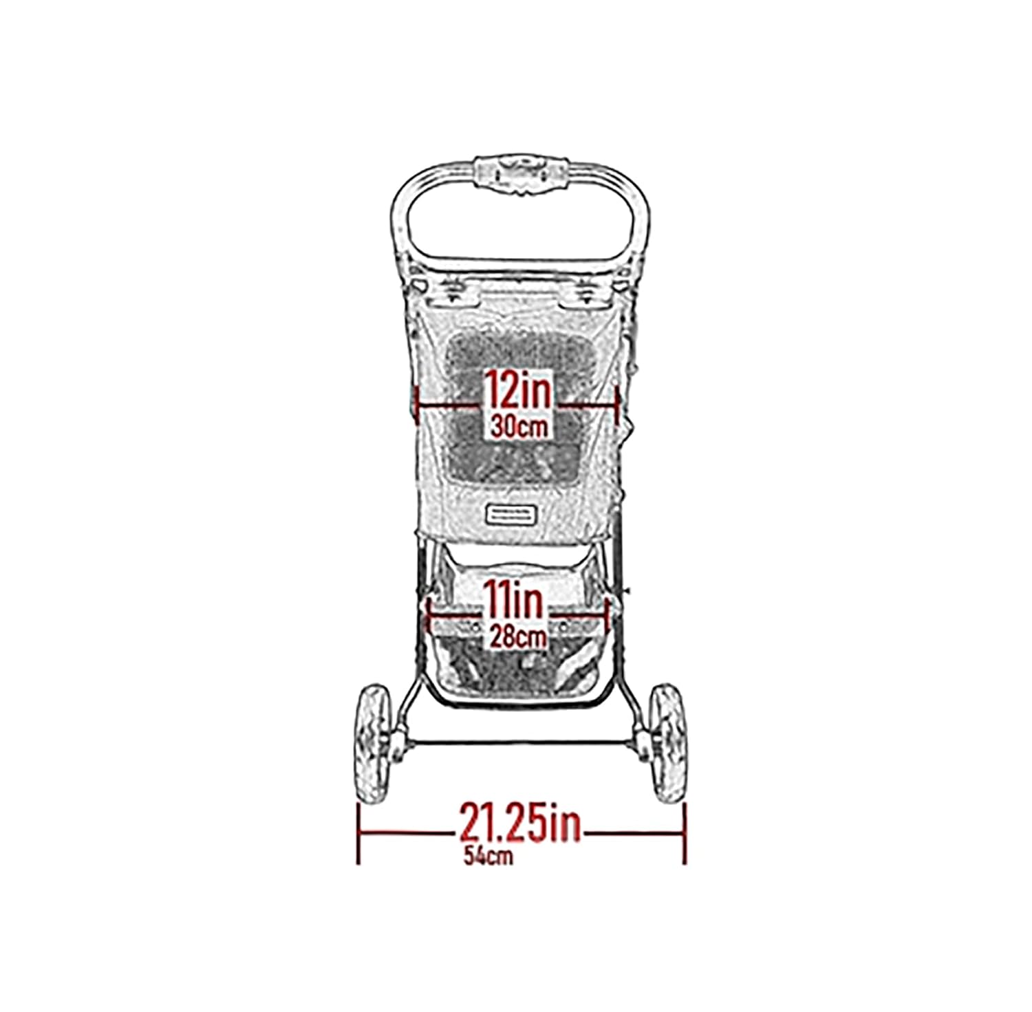 Charcoal black no-zip pet stroller with aluminum frame, zipperless entry door, and cup holder for cats and dogs โ view 3