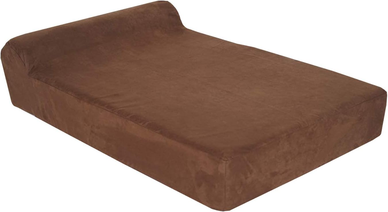 Orthopedic gel memory foam dog bed with plush bolster in charcoal gray, designed for senior dogs and joint support — view 2