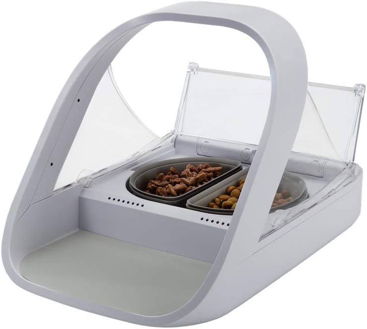 Stainless steel microchip automatic pet feeder with selective feeding for cats and dogs — view 5b