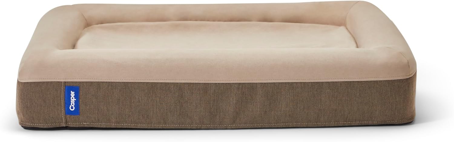 Sand plush memory foam orthopedic dog bed for senior dogs, large 35x45 inch size with joint support — view 7a