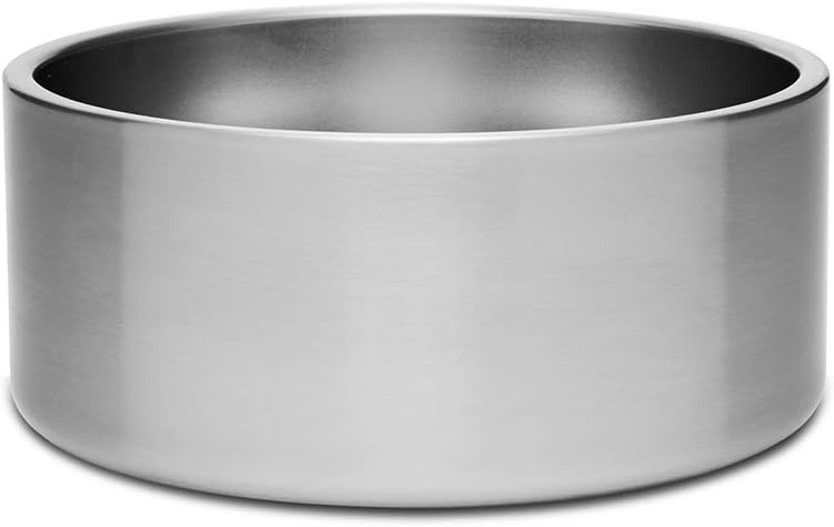 Modern stainless steel non-slip dog bowl with 64-ounce capacity for travel and daily feeding — view 2