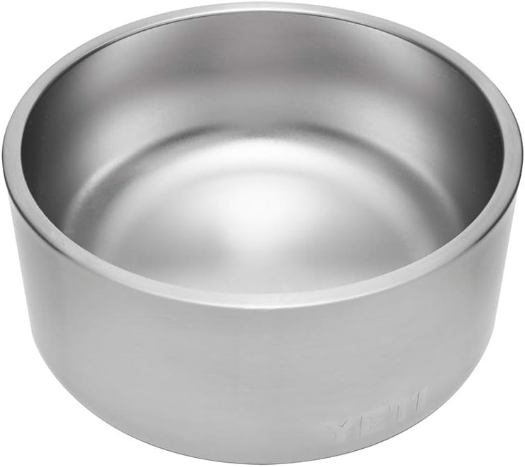 Modern stainless steel non-slip dog bowl with 64-ounce capacity for travel and daily feeding — view 4