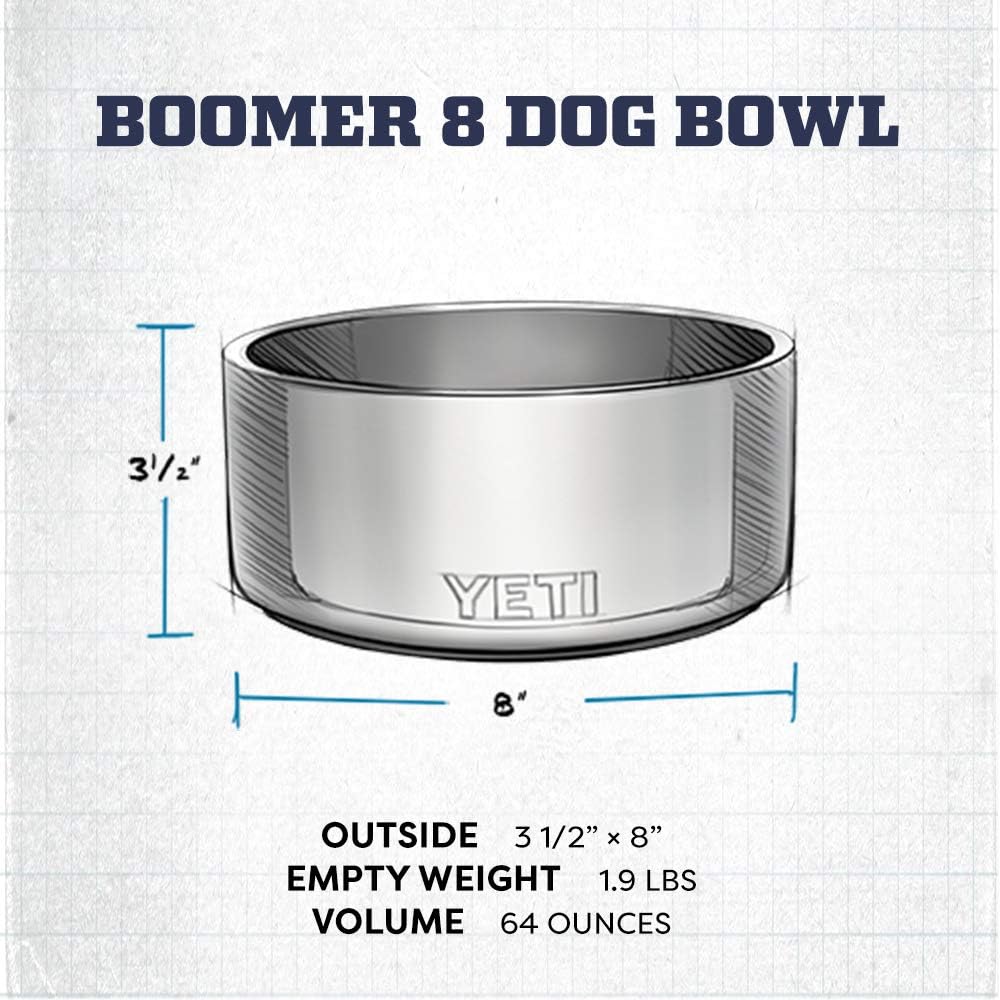 Modern stainless steel non-slip dog bowl with 64-ounce capacity for travel and daily feeding — view 2