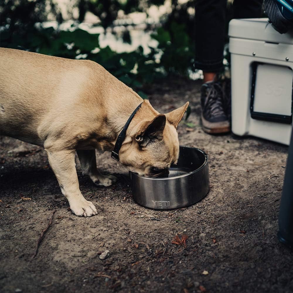 Modern stainless steel non-slip dog bowl with 64-ounce capacity for travel and daily feeding — view 4