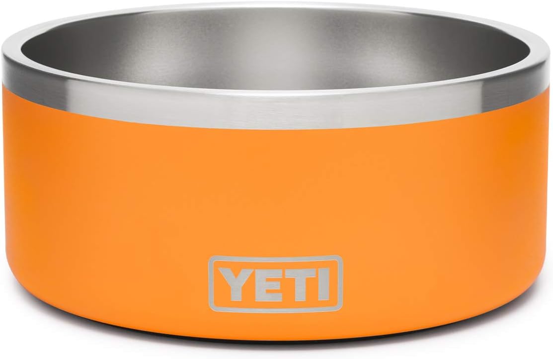Modern stainless steel non-slip dog bowl with 64-ounce capacity for travel and daily feeding — view 5