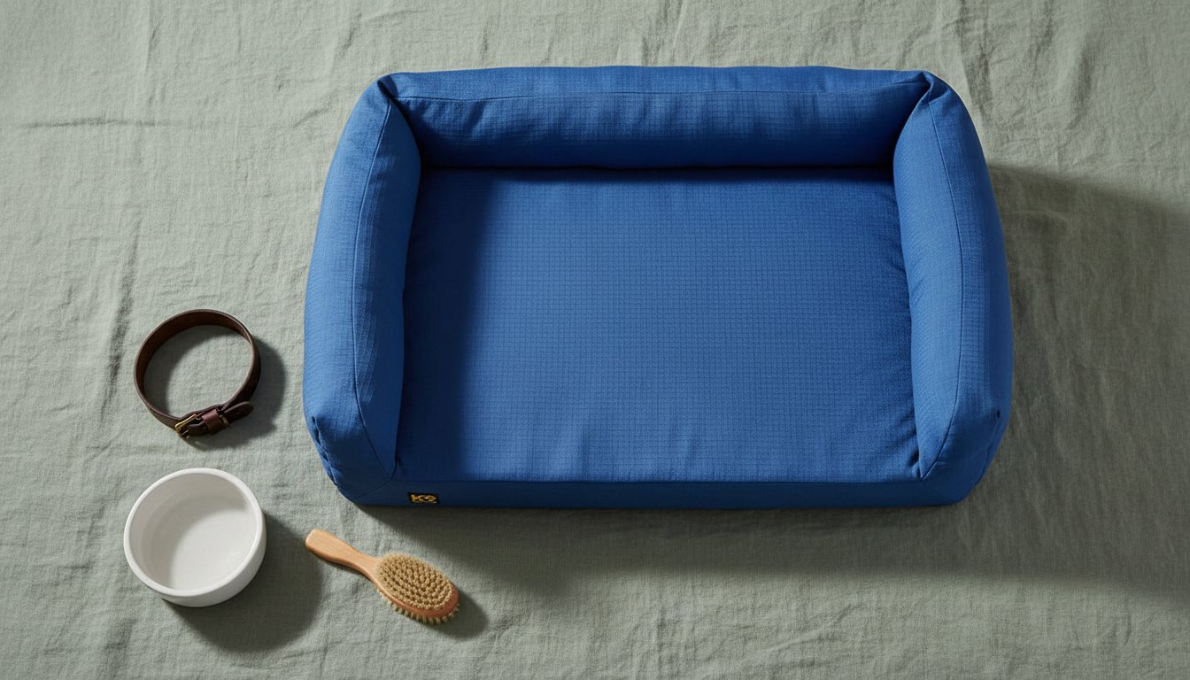 Blue Quartz orthopedic dog bed with memory foam bolster, large size for senior dogs and joint support — view 4