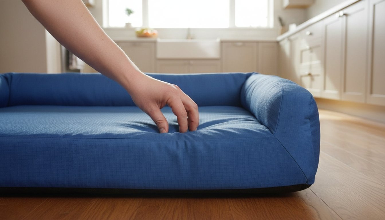 Blue Quartz orthopedic dog bed with memory foam bolster, large size for senior dogs and joint support — view 6