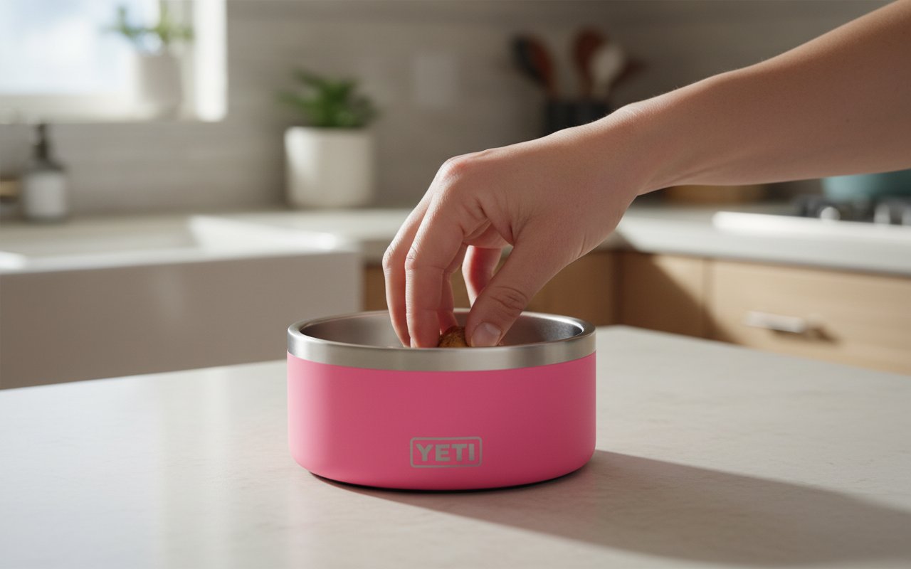 Stainless steel travel dog bowl with non-slip base for outdoor adventures — view 6