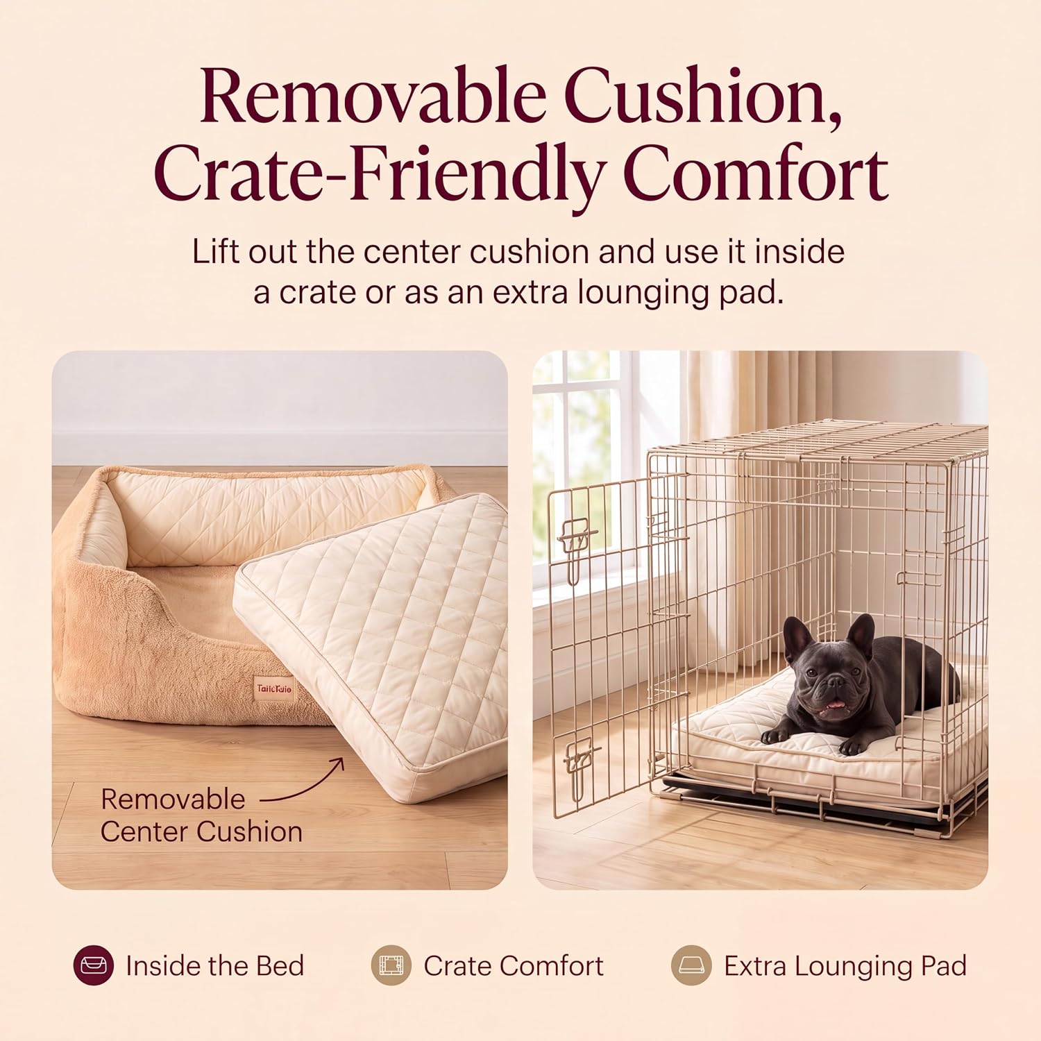 Gray cooling orthopedic memory foam dog bed with raised bolster and waterproof liner for large senior dogs with joint pain — view 5