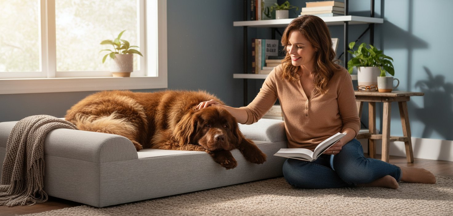 Stormcloud gray orthopedic memory foam dog sofa bed with 3-sided bolster for senior dogs and arthritis relief — view 1